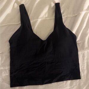 Black V-Neck Cropped Tank Top, Align tank